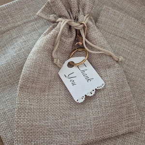 Rustic Hessian Favour Bags 10 Pack – 13cm x 17cm Burlap Pouches for Weddings, Christmas, Crystals, Party Gifts & Eco Wrapping