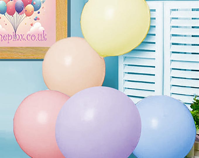 EXTRA LARGE 18 inch macaron latex balloons pink, blue, purple, yellow & orange balloons baby shower birthday party