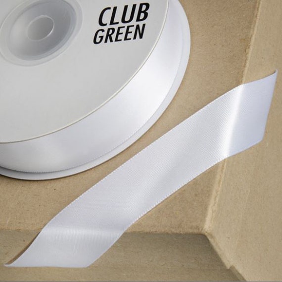 Double Sided Satin Ribbon - White 3mm Double Sided Satin Ribbon - White 3mm