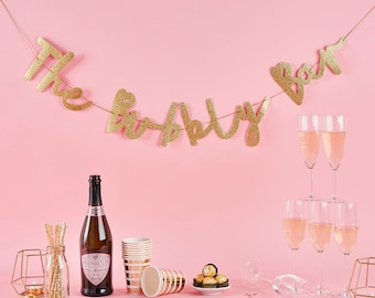 cocktail 'Bubbly Bar' stylish metallic GOLD banner garland ideal for a christmas  or new year's eve party 2 meters 6ft long