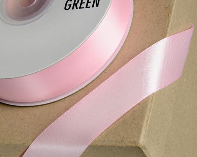 PINK DOUBLE SIDED satin ribbon full 25 meter reel ideal for decorating wedding party, gifts or crafts 3mm 6mm 10mm 15mm 23mm