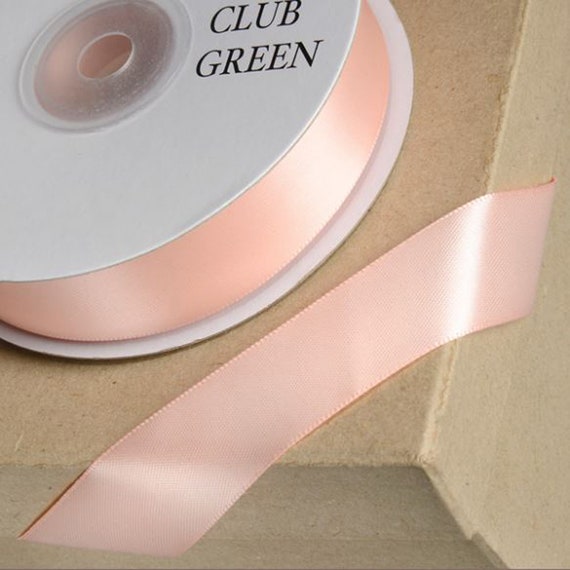 Double Sided Satin Ribbon - Peach 6mm Double Sided Satin Ribbon - Peach 6mm
