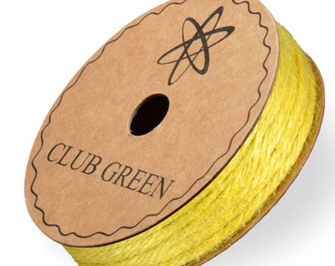 lemon yellow HESSIAN burlap coloured STRING full reel 10m x 2mm ribbon  gifts or crafts Great for christmas decorating and hanging baubles