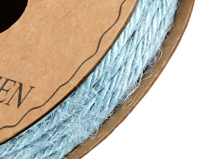 BLUE HESSIAN burlap coloured STRING full reel 10m x 2mm ribbon  gifts or crafts Great for christmas decorating and hanging baubles
