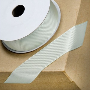 ¡Gastos de envío gratis! Cinta acanalada de grosgrain VERDE SALVIA carretes completos de 10M ideales para decorar bodas, regalos o manualidades 10 mm 16 mm 25 mm 38 mm