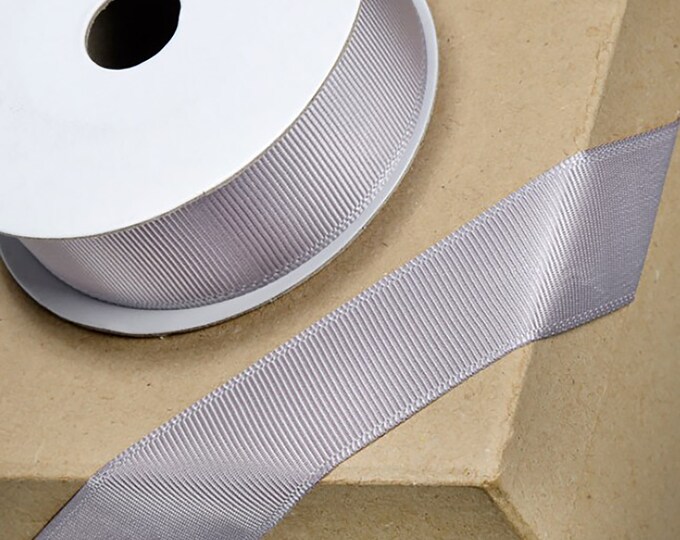 10mm SILVER GROSGRAIN ribbed ribbon full 10M x 10mm meter reel ideal for decorating wedding party, gifts or crafts