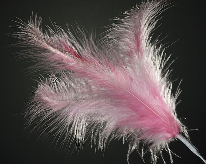 18 PINK real FEATHER spray. Each spray has 3 feathers great for crafting, hatmaking, wedding hair, floral decorations and bouquets