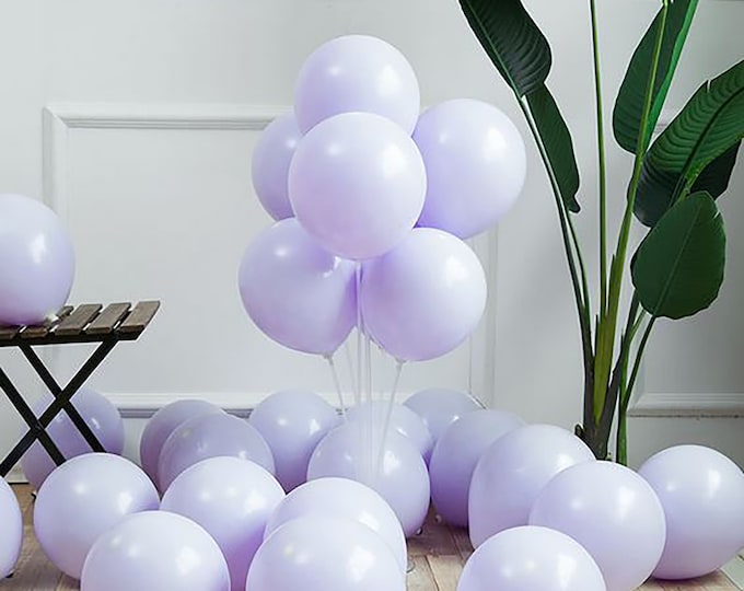 12 pack of pastel purple 300mm macaron latex balloons baby shower gender reveal or childrens birthday party