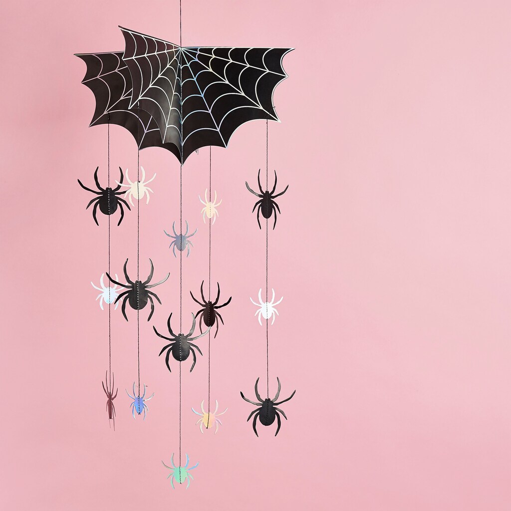 4 Rotoli Di Nastri Per Halloween Con Bordo Metallico – Ragnatele, Pipistrelli, Fantasmi – 6,3 Cm X 5 M Cad.