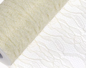 150mm x 10m IVORY CREAM net on a roll great for crafting, hatmaking, wedding hair, floral decorations and bouquets