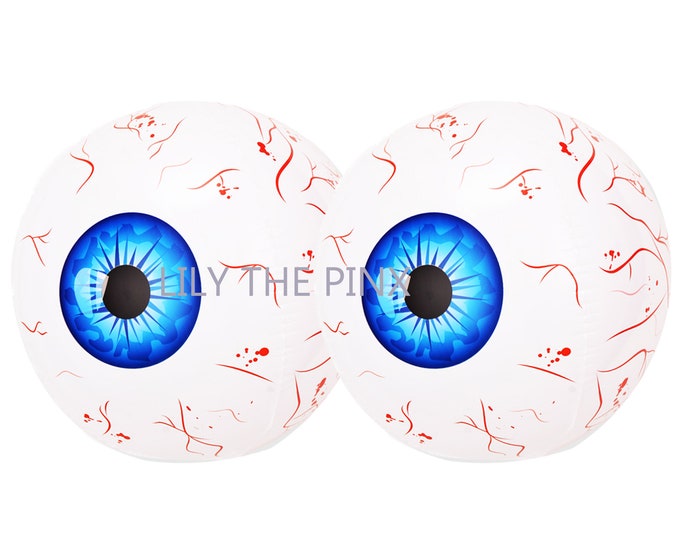 Halloween BLUE giant EYEBALL BALLOONS 22 inch creepy  fun will definately make your guest gasp a decoration for your halloween party