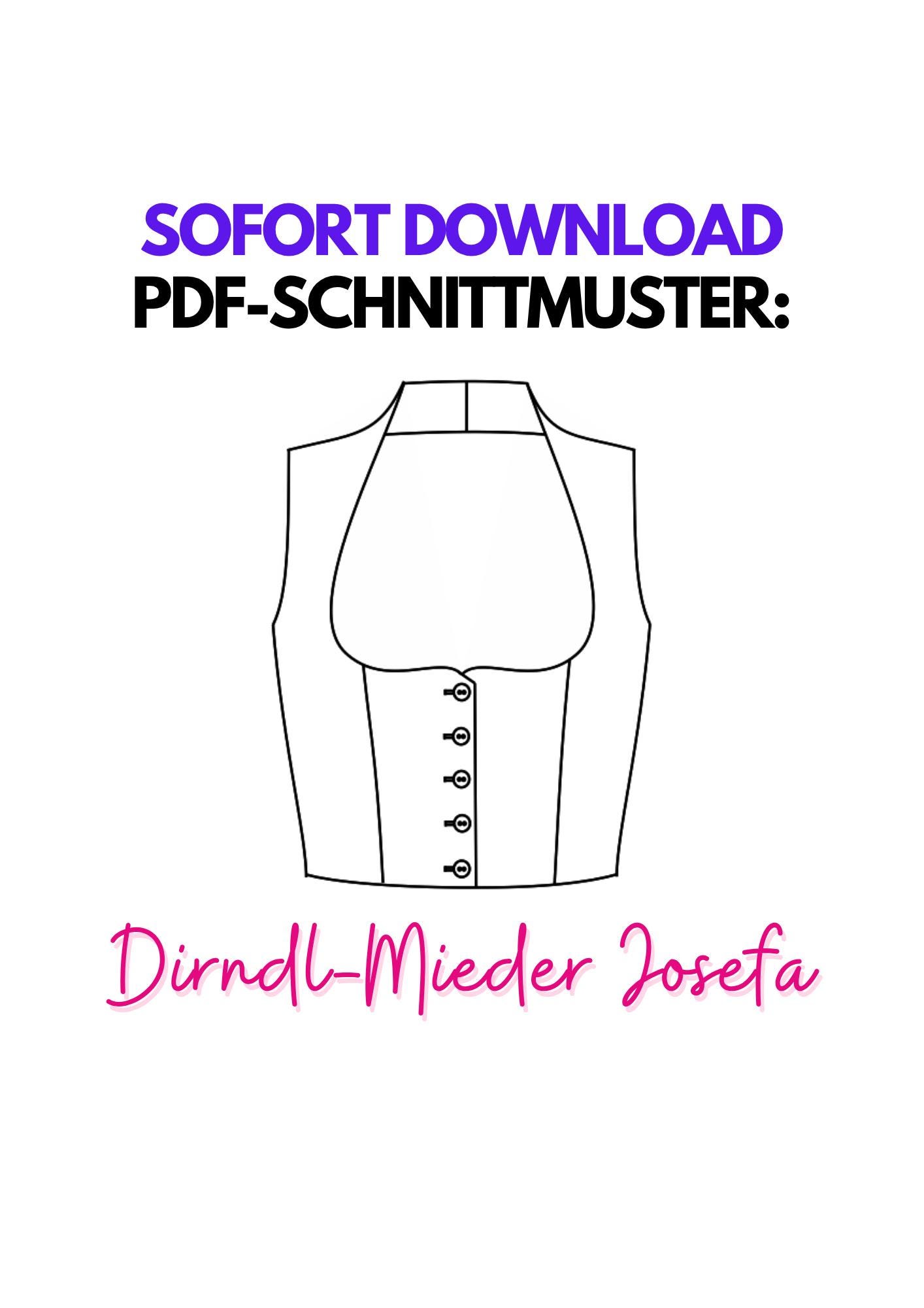 Dirndl Top Sewing Pattern JOSEFA | NO Ebook | Advanced | PDF Download ...