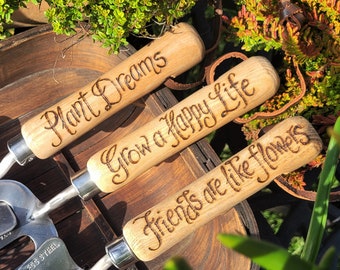 Personalised Garden Tools: Hand Engraved Birthday Gift