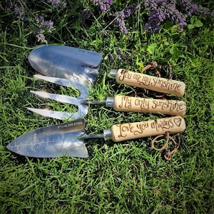 Personalized Garden Tools: Engraved Stainless Steel Gardening Gift Set