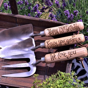 Garden Tools personalised for 30th 40th, 45th, 50th, 55th, 60th, 65th, 70th, 75th, 80, 85 90 95 Gardening Present Birthday Gift for Gardener image 3