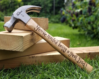 You've nailed being a great Dad! Personalised  Hammer Gift for Father, Thoughtful Daddy  Present, Useful Present Dad from child