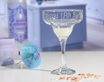 Personalized Crystal Glass Martini - Great birthday Gift