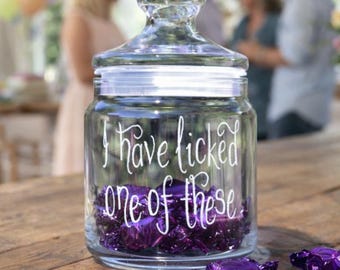 Personalised Glass Sweet Jar: Hand Engraved for any occasion