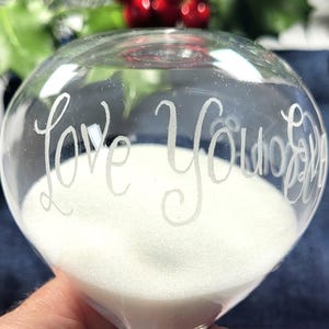Personalised  Sand Timer: Hand Engraved Custom Message, 15 or 30 Minute