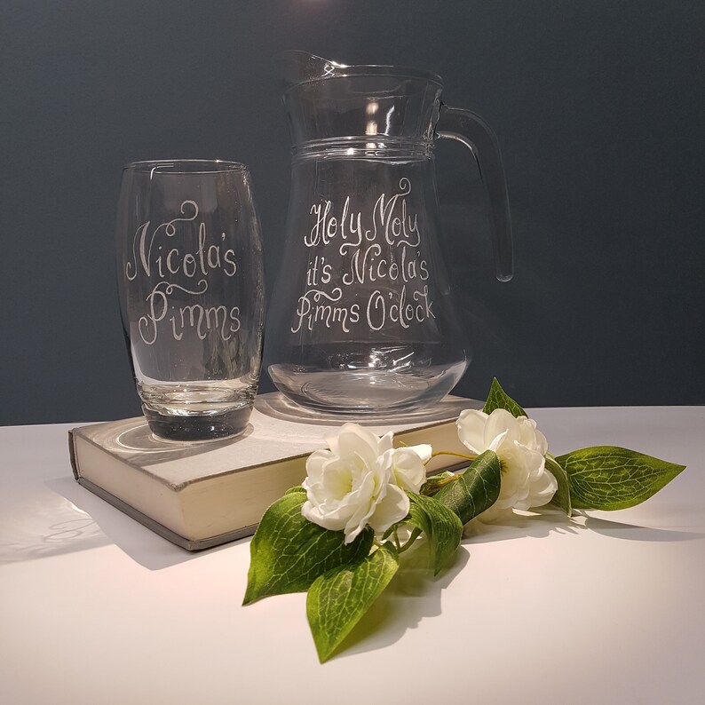 glass pimms jug