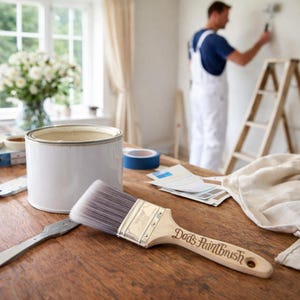 Personalised Paint Brush: Hand Engraved Custom Paintbrush with any message