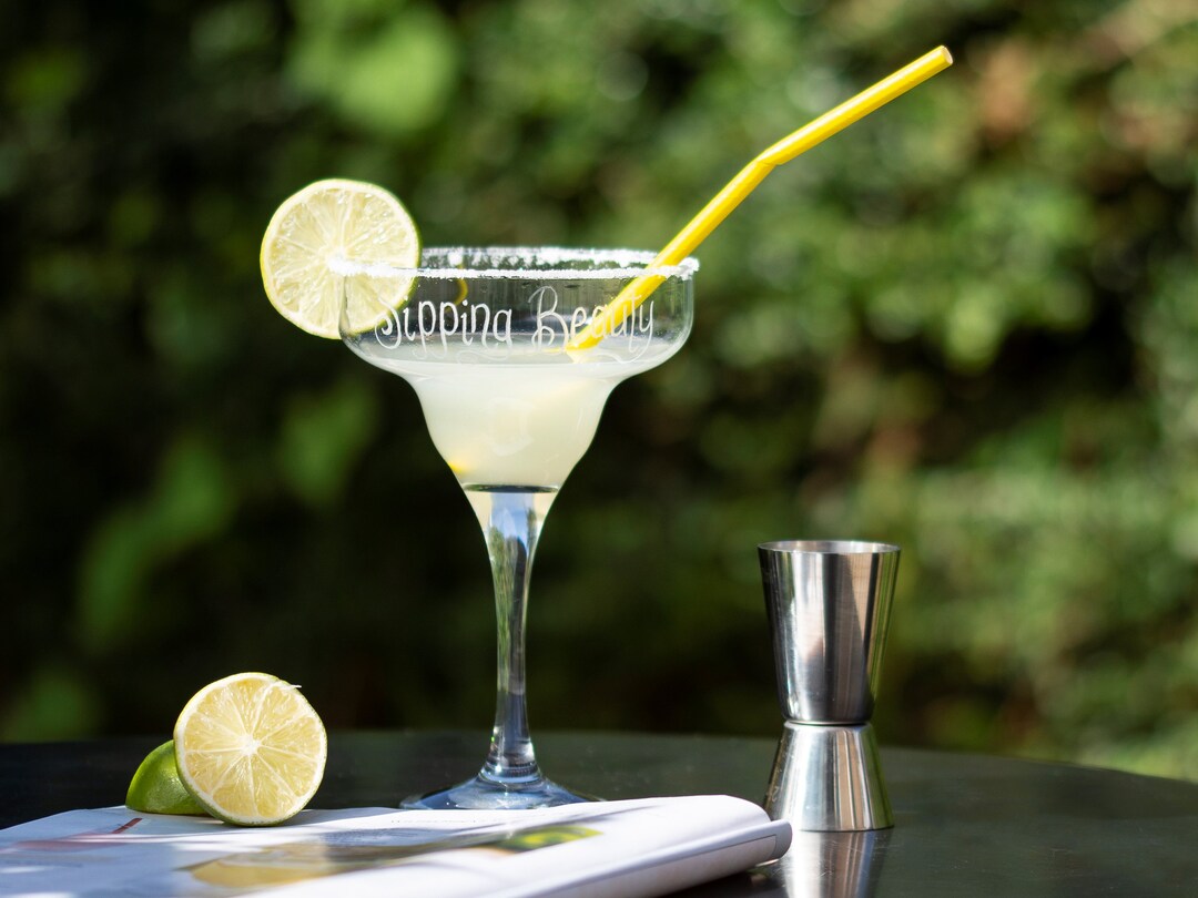 Margarita Glass, Personalised Custom Gift, Mojito Glass, Hand Engraved