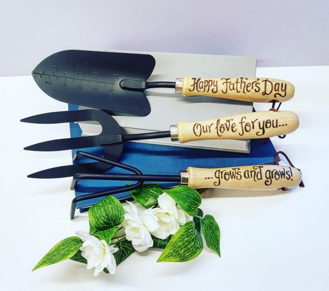 Personalised Daddy Garden Tools Useful Dad Gardener Birthday Etsy