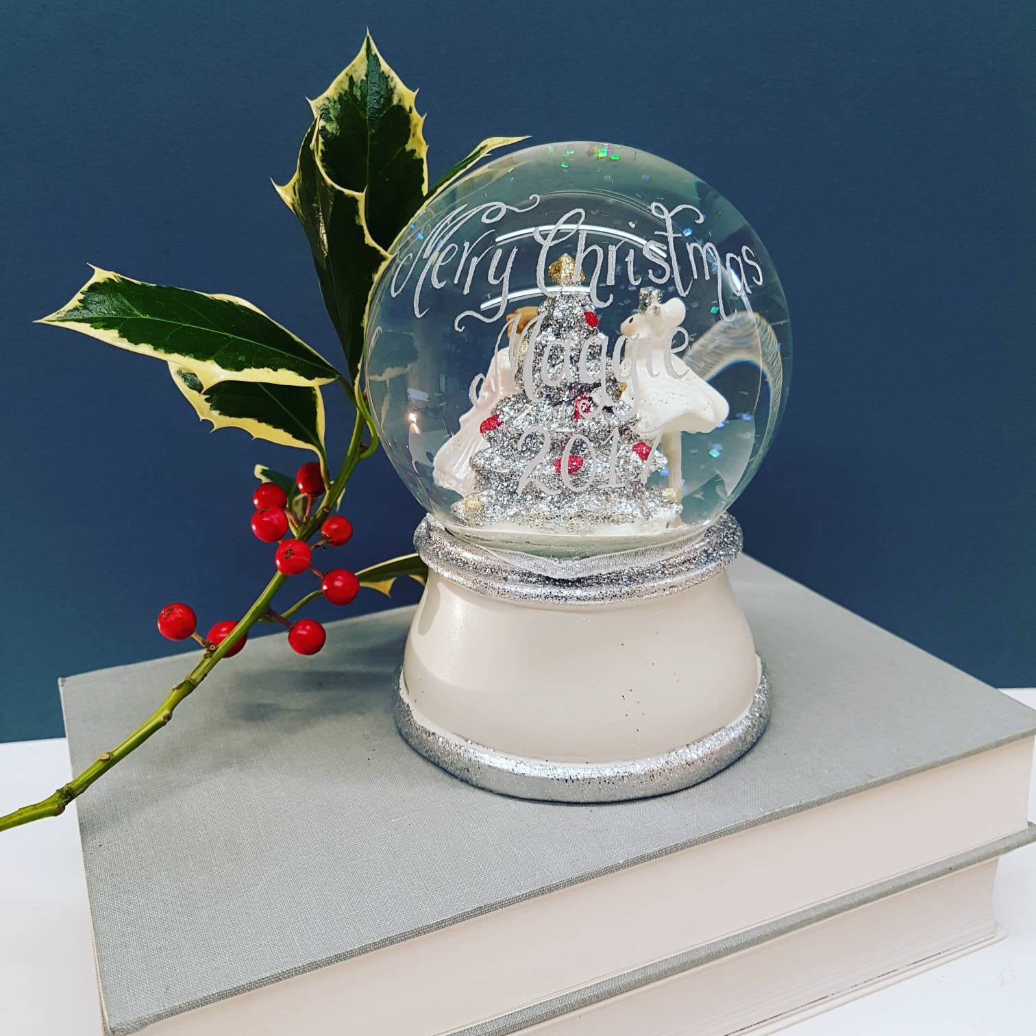 Personalised Snow Globe Princess Christmas Snow Globe Mouse