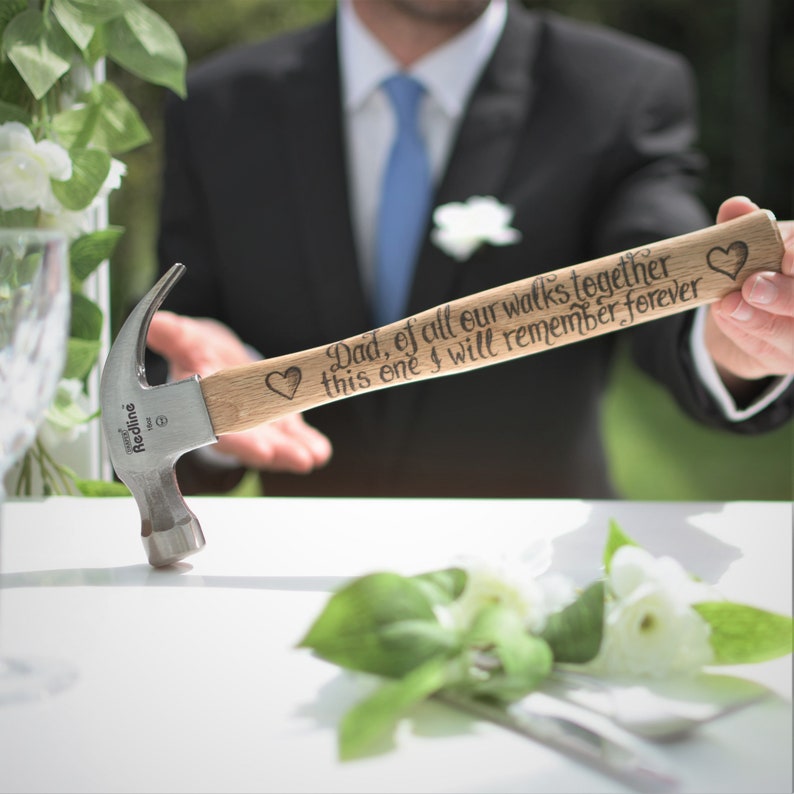 Personalised Hammer Gift From Bride Father of the Bride Etsy UK