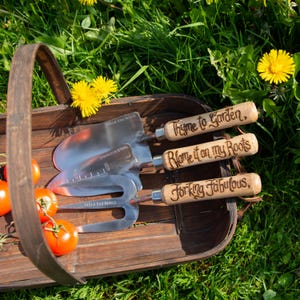 Personalized Garden Tools: Hand Engraved Stainless Steel Set