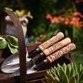 Garden Tools for 11th Steel Anniversary Gift personalised for husband or wife, 11 Years married, 2014 wedding, planting set for gardener