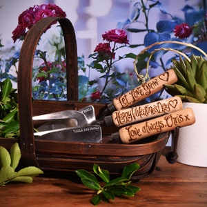 Garden Tool set personalised, Let Love Grow, forking fabulous, crazy plant lady, for gardener, 30 40th 50th 60th 70 80 90