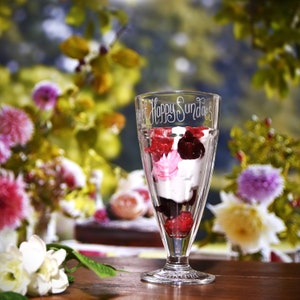 Personalized Ice Cream Sundae Glass: Hand Engraved Knickerbocker Glory Bowl