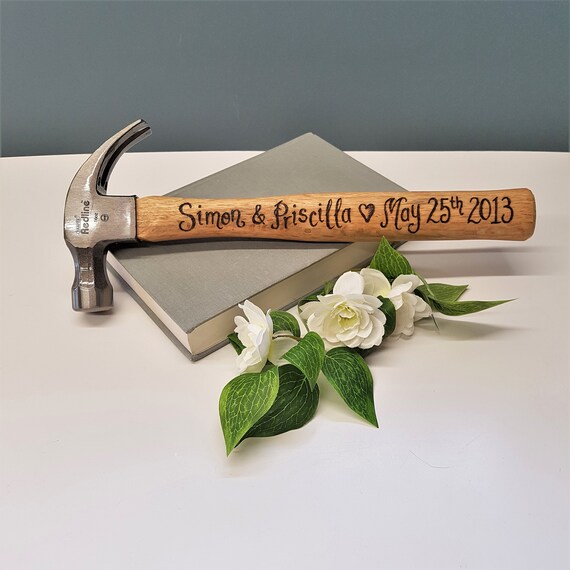 5th Wedding Anniversary Hammer Gift For Husband Diy Custom Tool Wooden From Wife Present Romantic