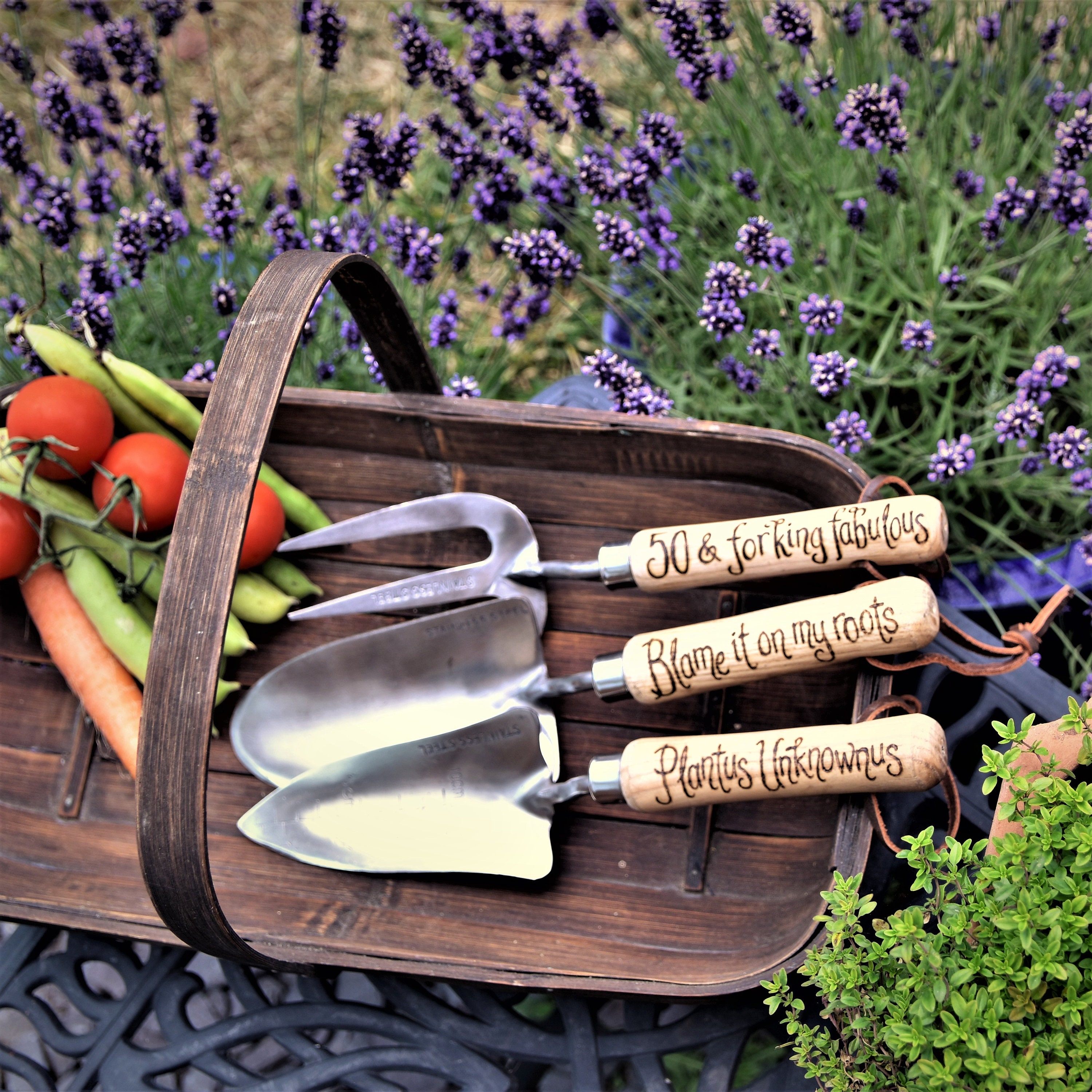 Garden Tools personalised for 30th 40th, 45th, 50th, 55, 60, 65, 70, 75, 80, 85 90 95 Gardening Present Birthday Gift for Gardener