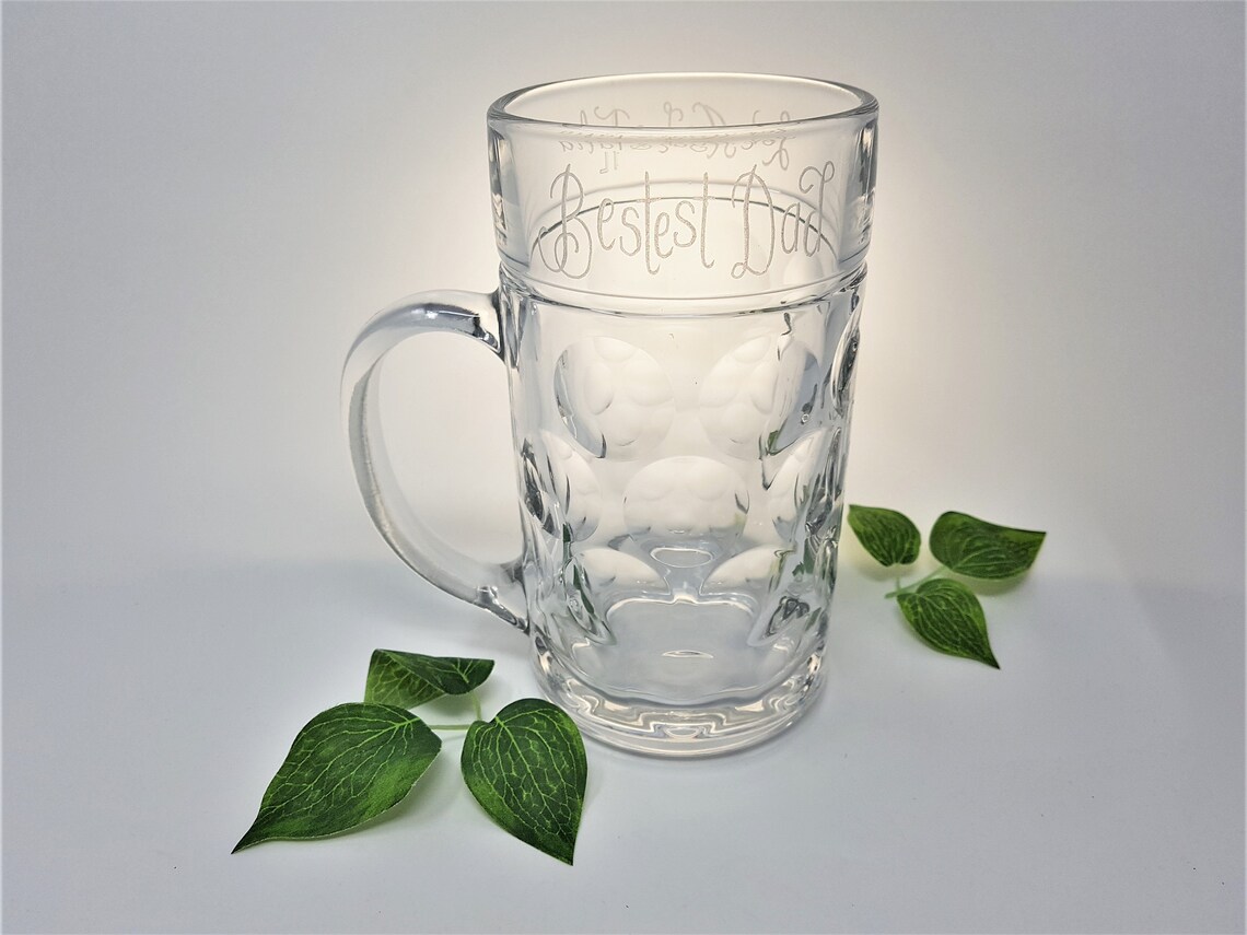 Personalised Giant Beer Stein for Dad 2 pint Glass Pitcher Etsy.de