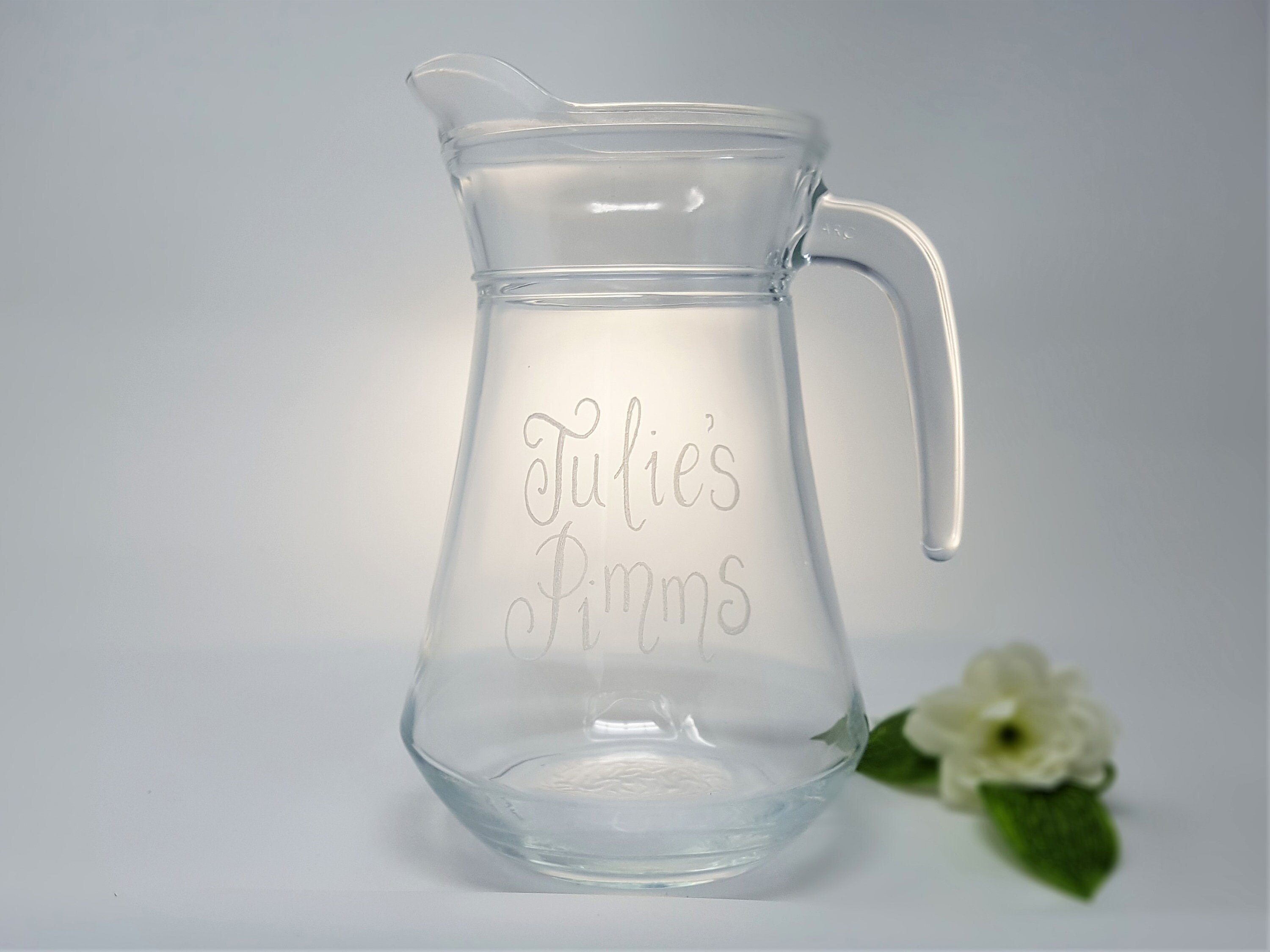Personalised Glass Pimms Jug Custom Birthday Gift Pimms Etsy