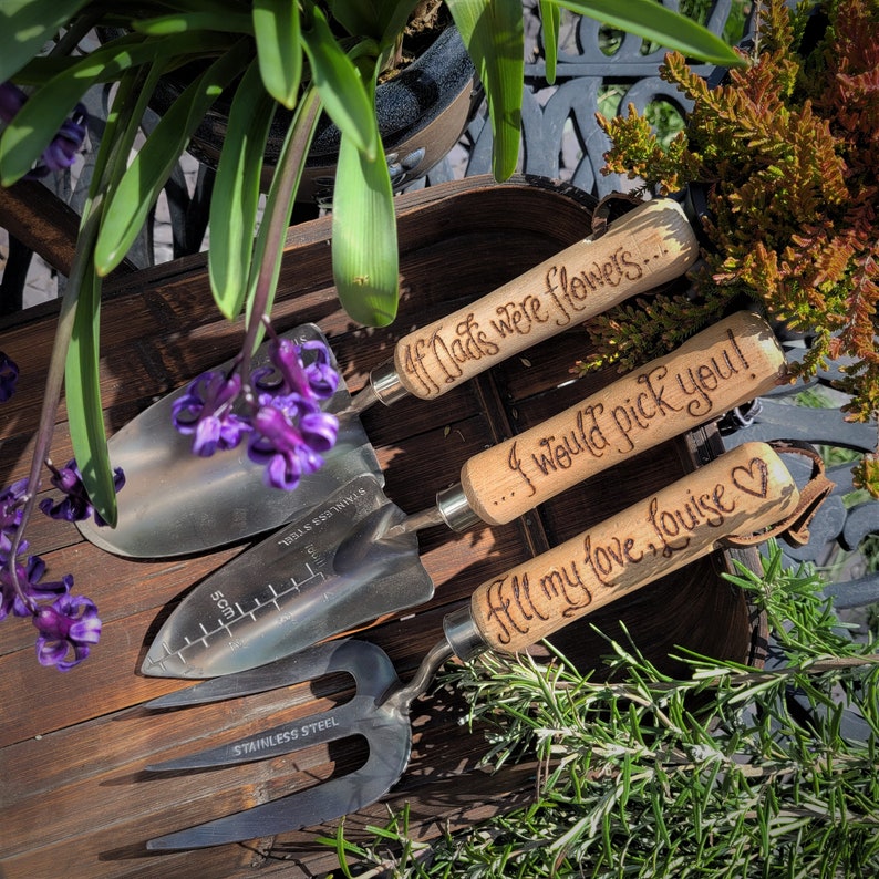 Garden Tools for Dad, Personalised Useful present for Daddy, Man Gardener Gift, Thoughtful Gardening present for Father, Allotment tool set image 4