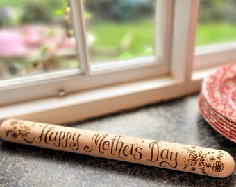 Rolling Pin for Mum Hand Engraved, Personalised Home Baking, Bakers Gift, Bake Off Gift, New Business, Mummy Gift, Gift for Chef
