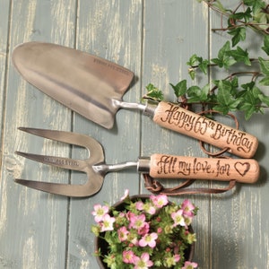 Garden Tools personalised for 30th 40th, 45th, 50th, 55th, 60th, 65th, 70th, 75th, 80, 85 90 95 Gardening Present Birthday Gift for Gardener image 2