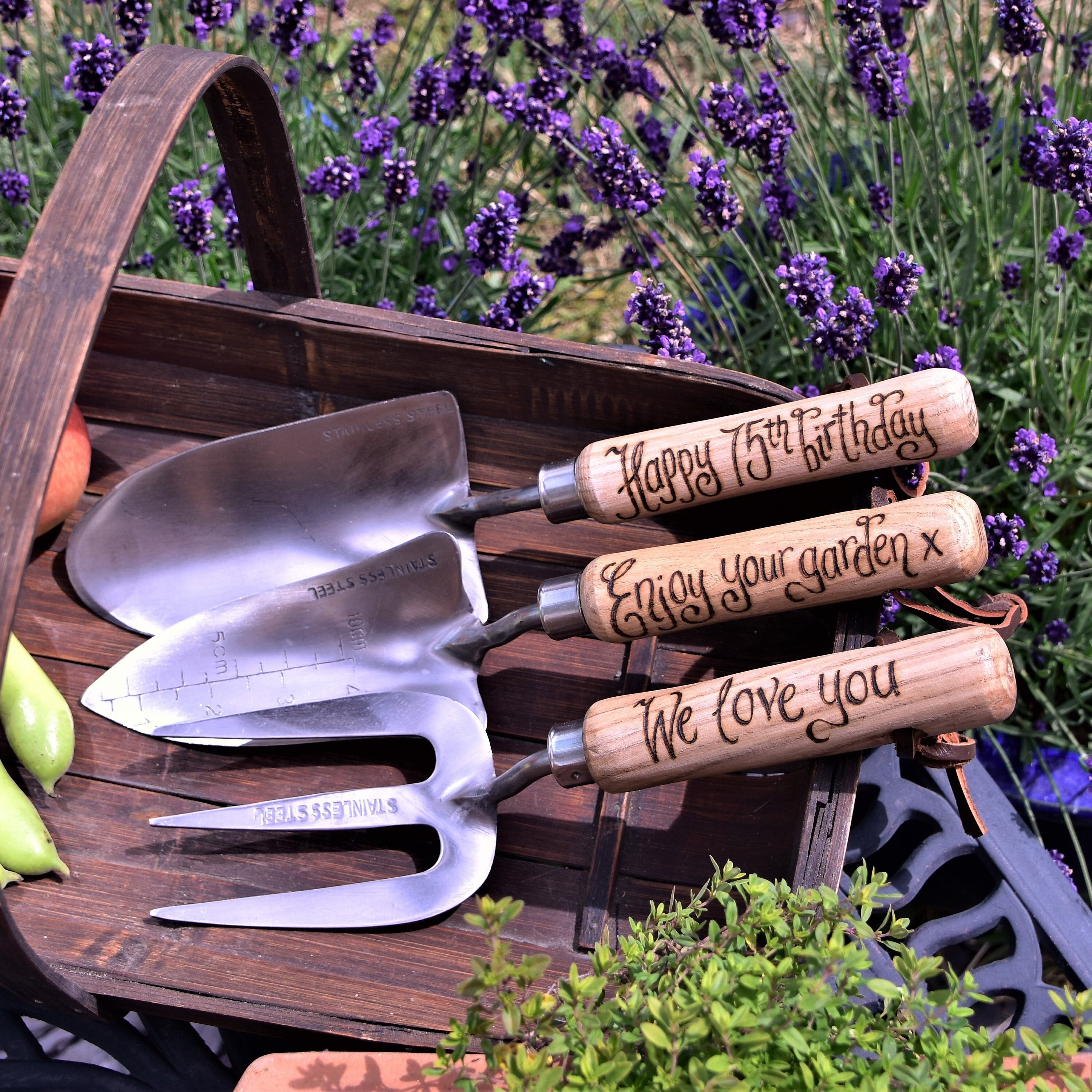 Garden Tools personalised for 30th 40th, 45th, 50th, 55, 60, 65, 70, 75, 80, 85 90 95 Gardening Present Birthday Gift for Gardener
