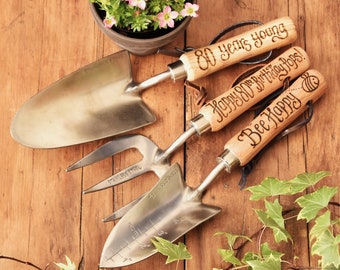 Garden Tools for 80th Birthday, Gardening Present, Eightieth Gift for Gardener, Blooming lovely at 80, born in 1944, Grandma Grandpa