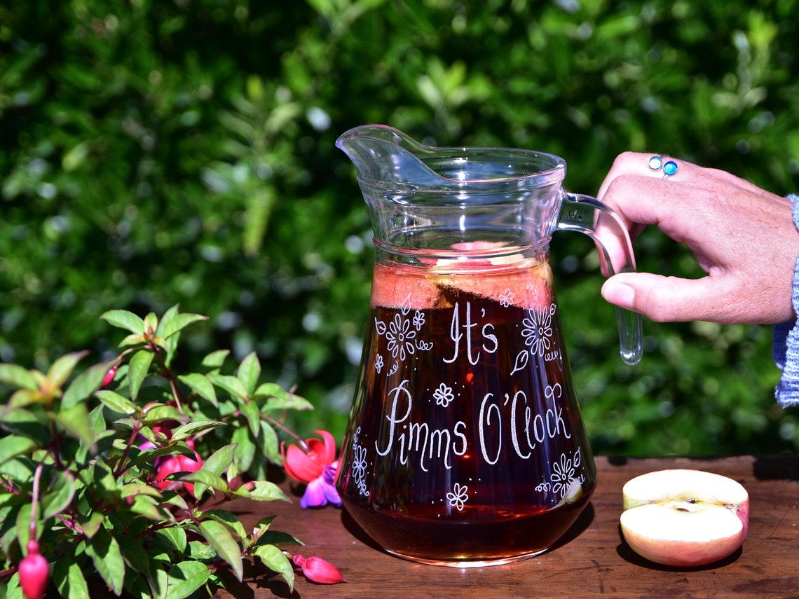 Personalised Glass Pimms Jug Custom Birthday Gift Pimms Etsy UK