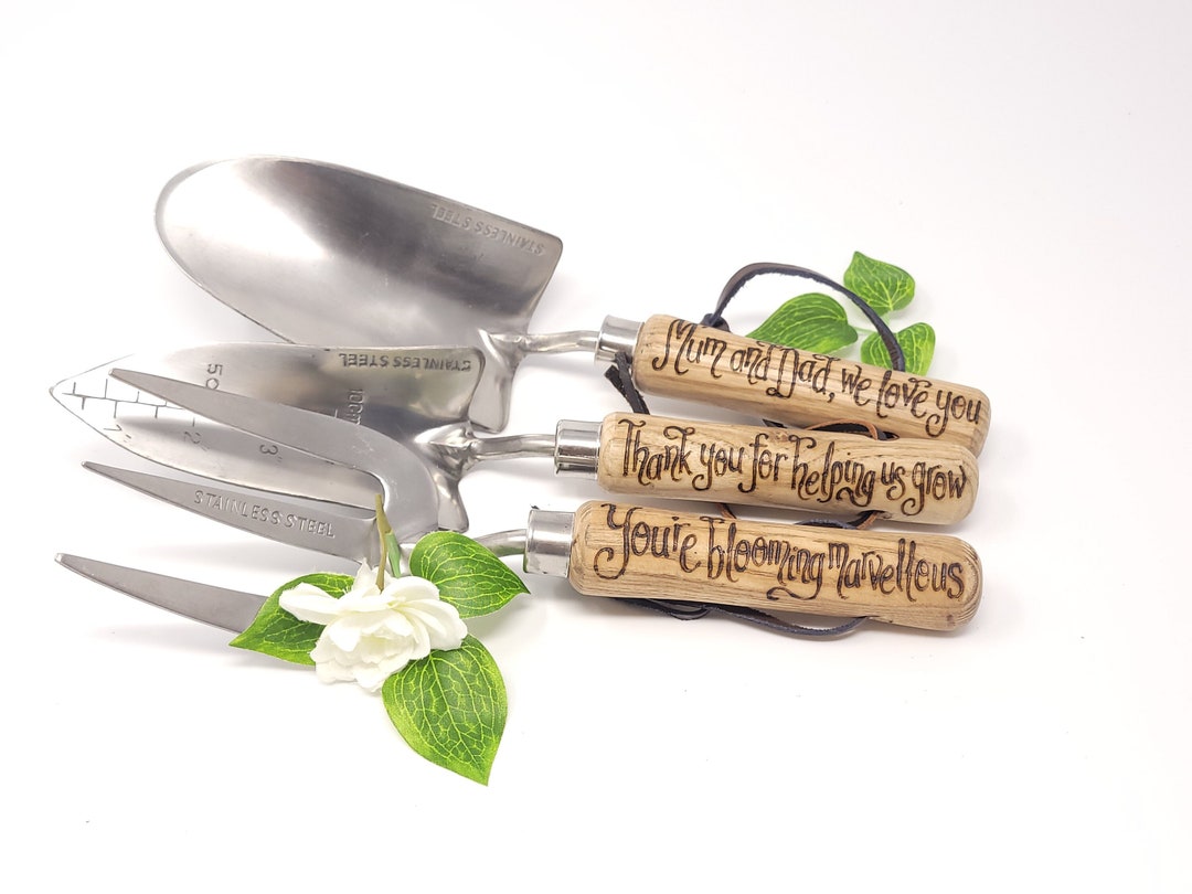 Personalised Thank You Garden Tools For Mum And Dad Hand - Etsy