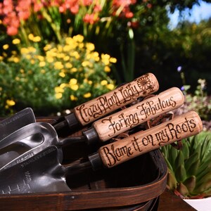 Personalised Father's Day Garden Tool Set: Hand Engraved gardening birthday present for gardener image 12