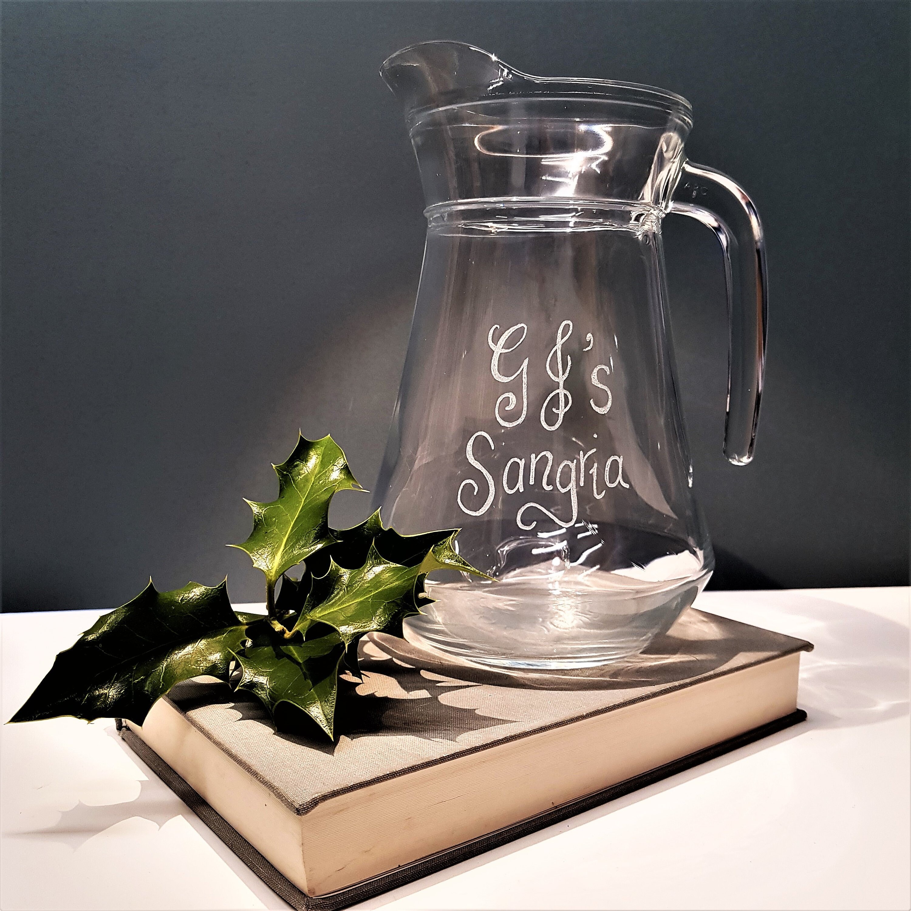 Personalised Glass Jugs Custom Cocktail Jug Engraved Pimms Etsy