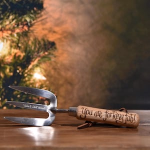 Personalized Garden Tool Set: Hand Engraved Stainless Steel Trowel & Fork