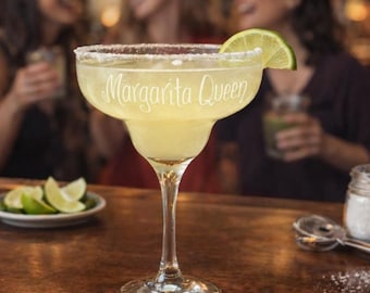 Personalised Margarita Glass: Engraved Birthday Cocktail Gift