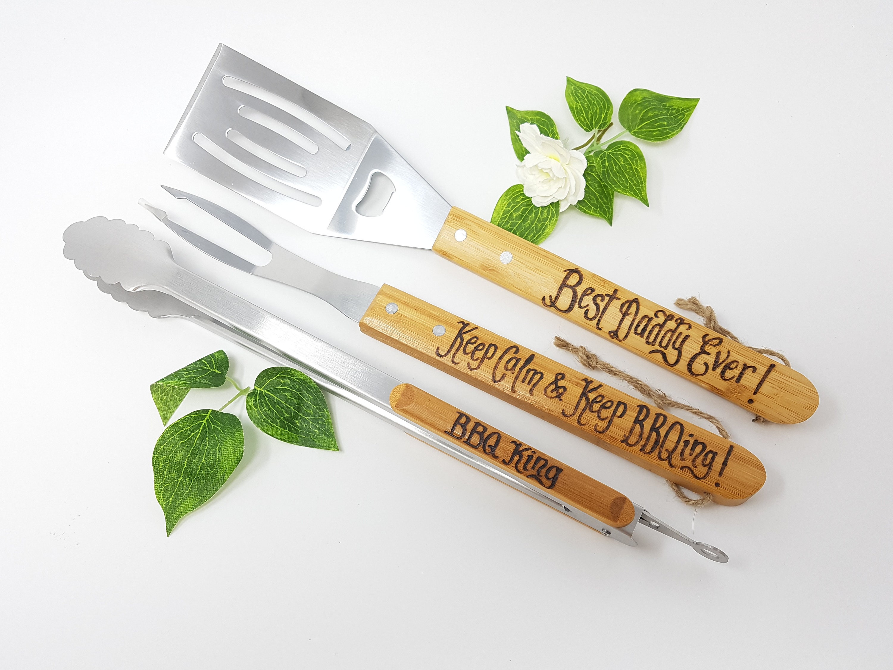 Personalised Barbecue BBQ Sets Etched Barbecue Tools Grill Etsy