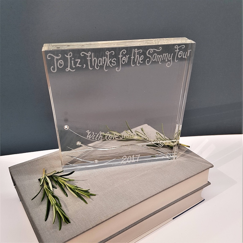 Engraved Rectangle Vase 1 60th 70th 80th 90th 100th Birthday Gift Present